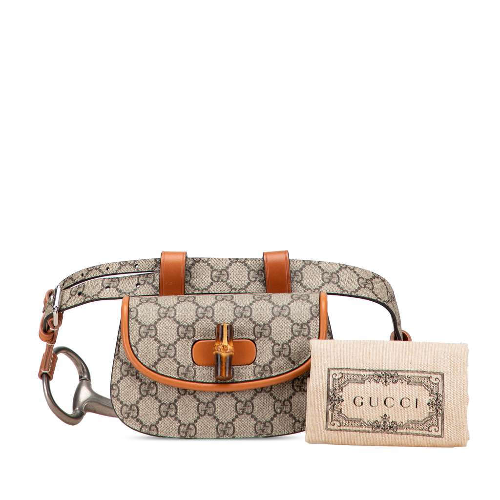 Gucci Mini GG Supreme Web Bamboo 1947 Belt Bag - Image 13