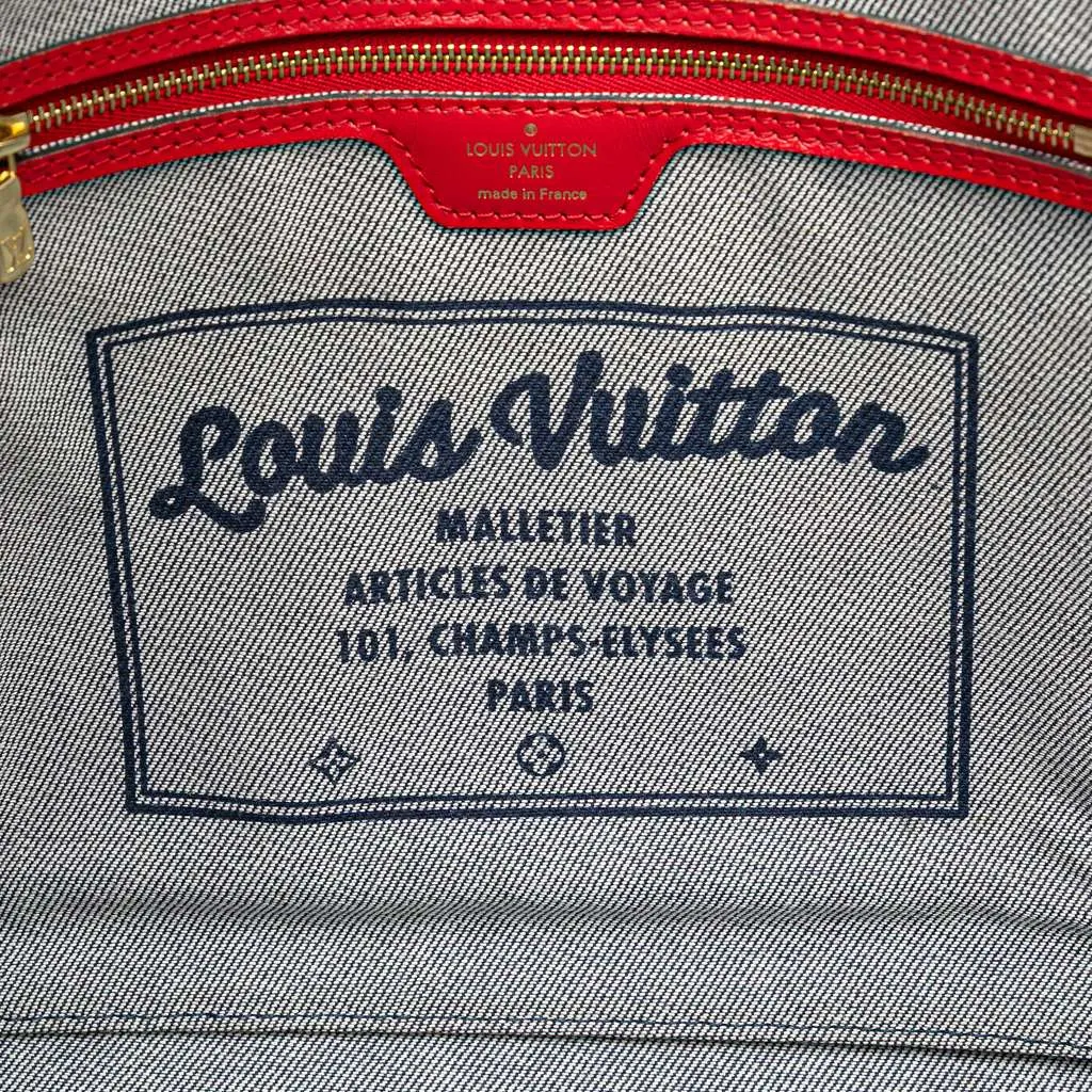 Louis Vuitton Monogram Denim Patchwork Neverfull MM Blue Denim Very good - Box View