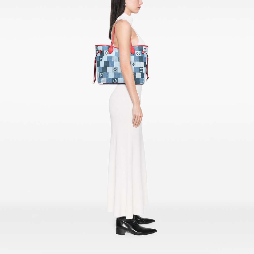 Louis Vuitton Monogram Denim Patchwork Neverfull MM - Image 12