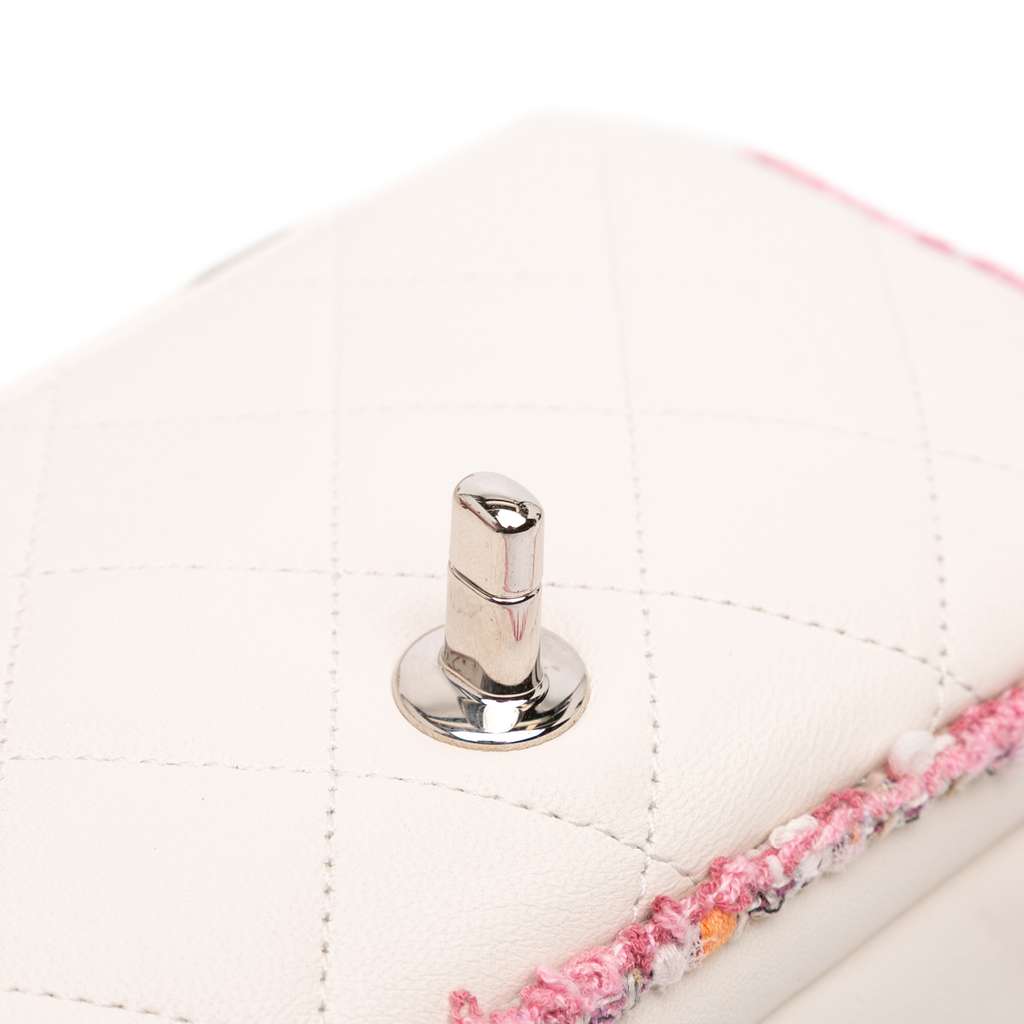 Chanel Quilted Lambskin and Tweed Elegant Trim Flap - Image 10