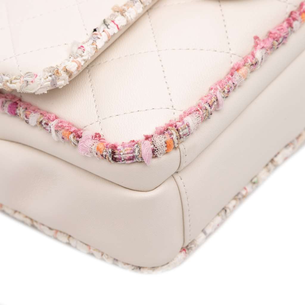 Chanel Quilted Lambskin and Tweed Elegant Trim Flap - Image 11