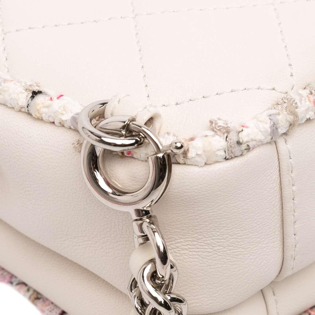 Chanel Quilted Lambskin and Tweed Elegant Trim Flap - Image 12