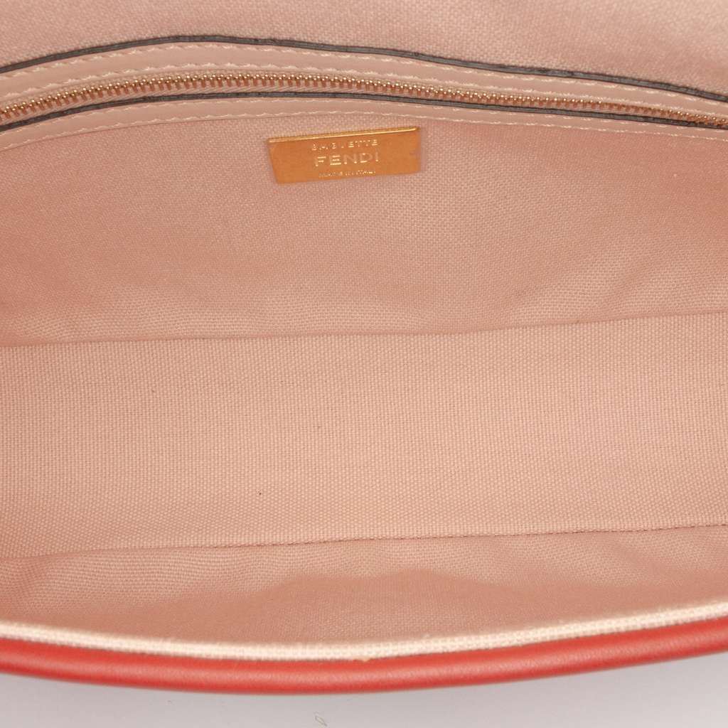 Fendi Zucca Embroidered Canvas Baguette Satchel - 4