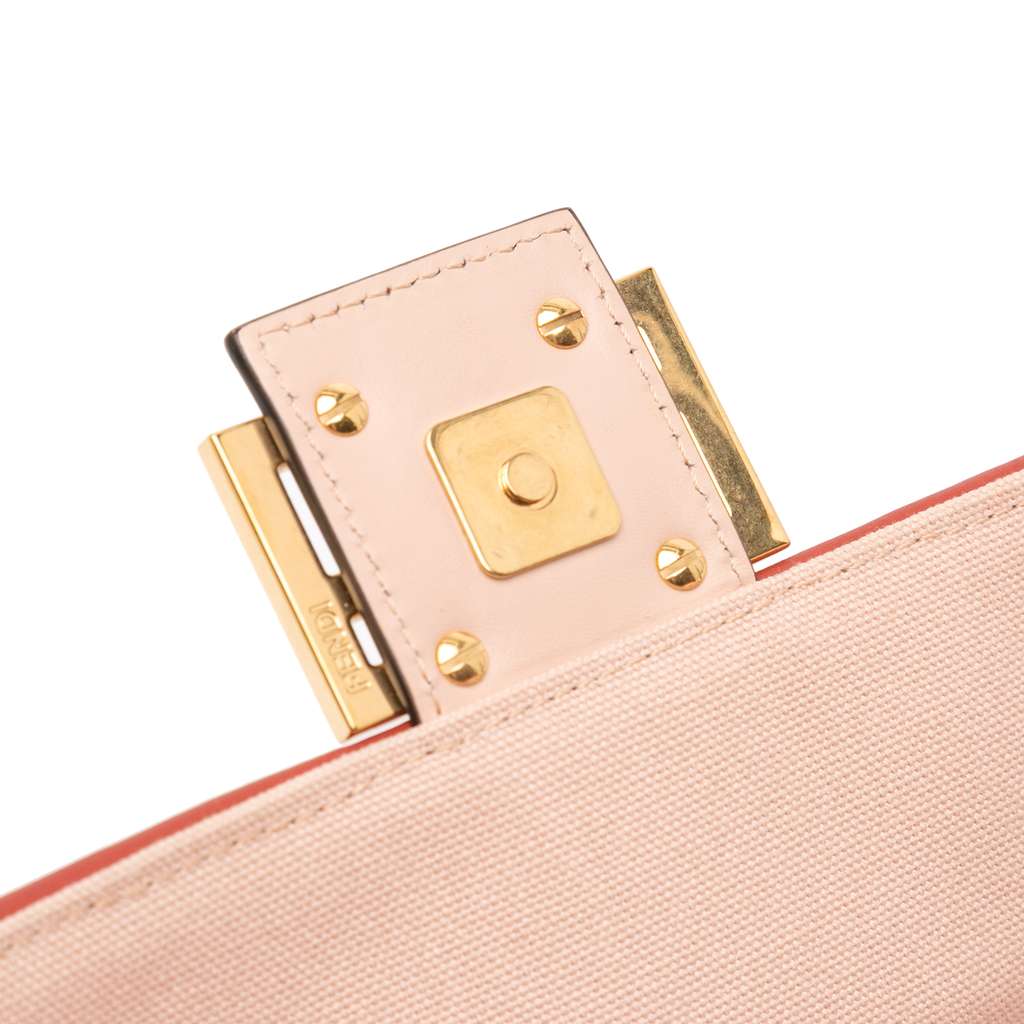 Fendi Zucca Embroidered Canvas Baguette Satchel - Detail 2