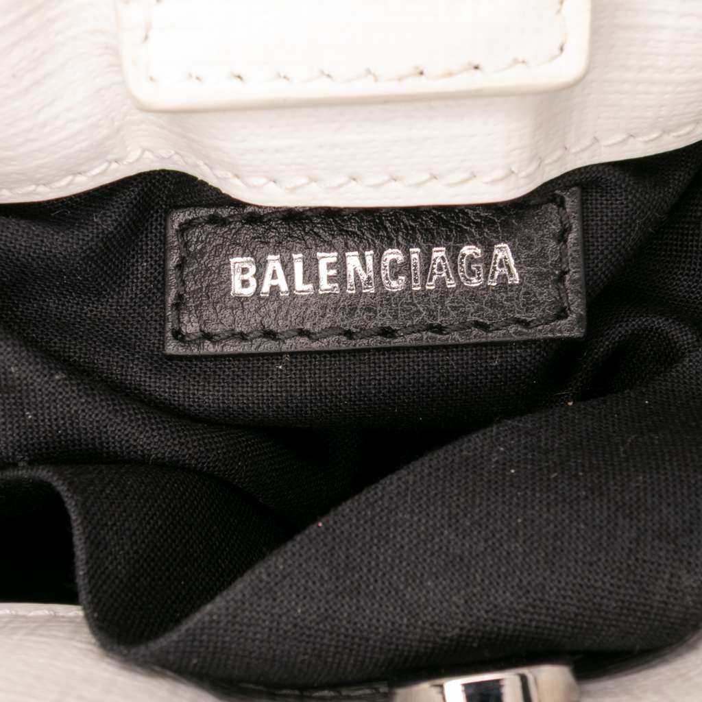 Balenciaga Mini Calfskin Logo Shopping Phone Holder - Side view