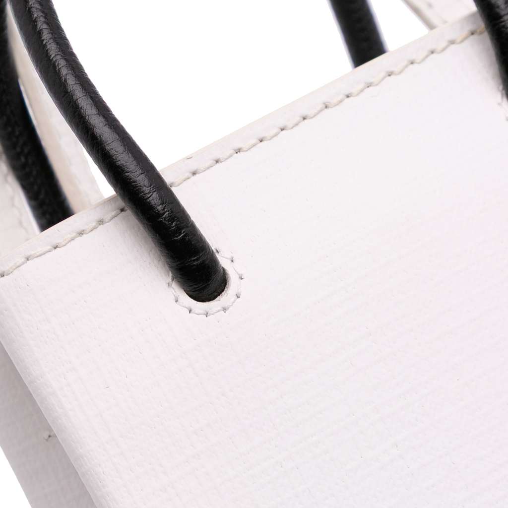 Balenciaga Mini Calfskin Logo Shopping Phone Holder - Image 12