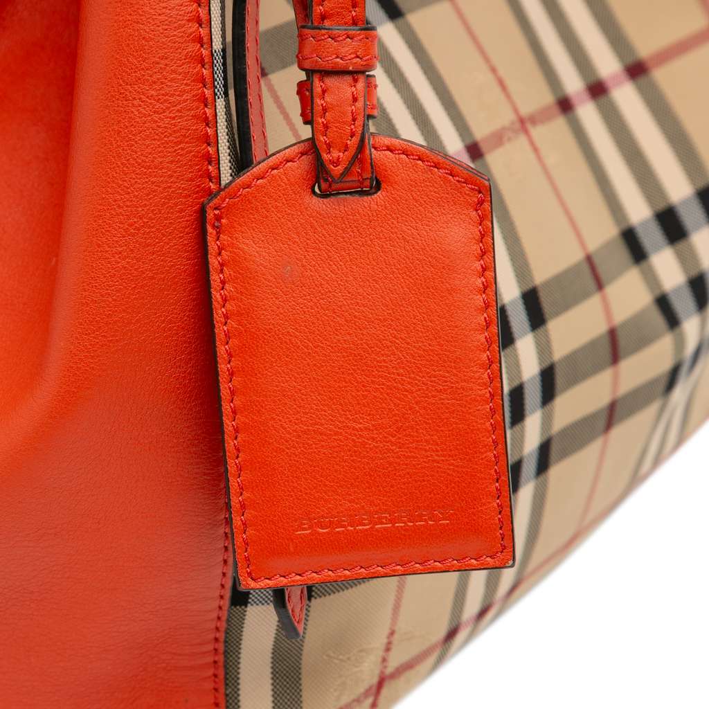 Burberry Small Haymarket Check Canvas and Leather Canterbury Tote - Detail 2