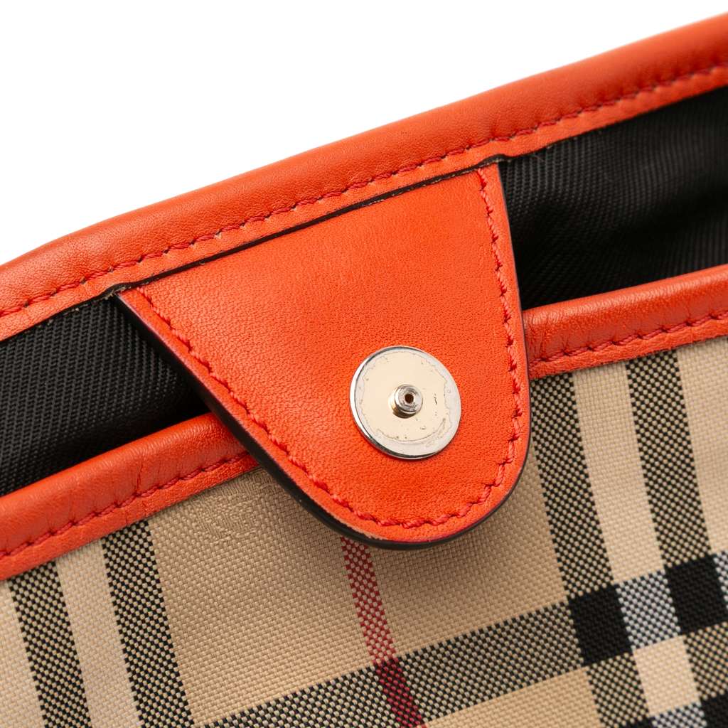 Burberry Small Haymarket Check Canvas and Leather Canterbury Tote - Image 10