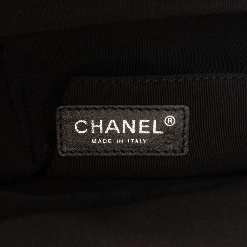 Chanel Quilted Metallic Goatskin Tabatiere Kisslock Foldover Clutch Silver Leather Good - Box View