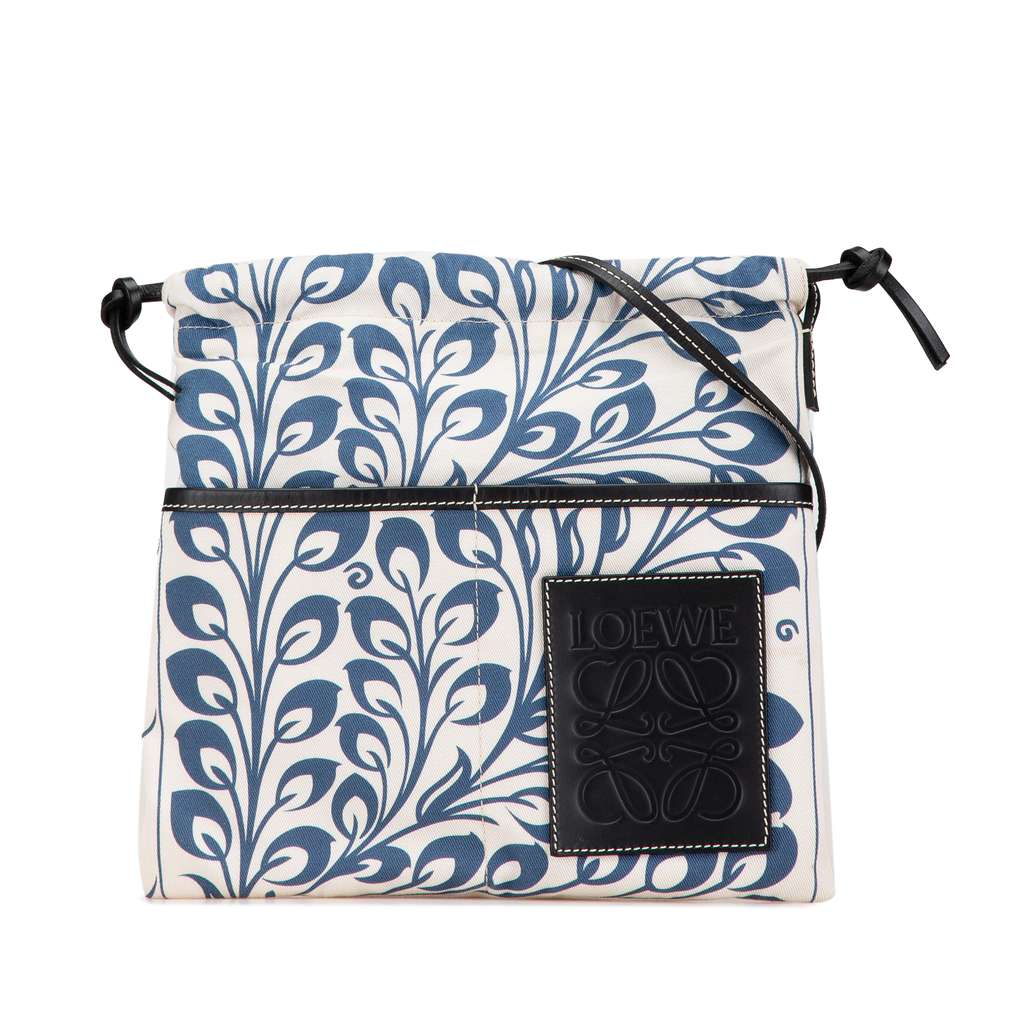 Loewe Anagram Canvas Drawstring Crossbody