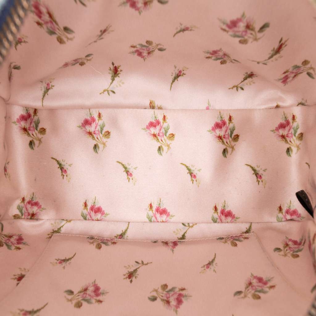 Gucci Small GG Marmont Embroidered Matelasse Denim Crossbody - 4