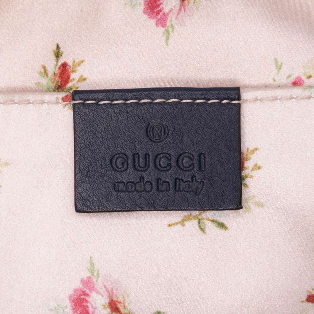 Gucci Small GG Marmont Embroidered Matelasse Denim Crossbody - Side view