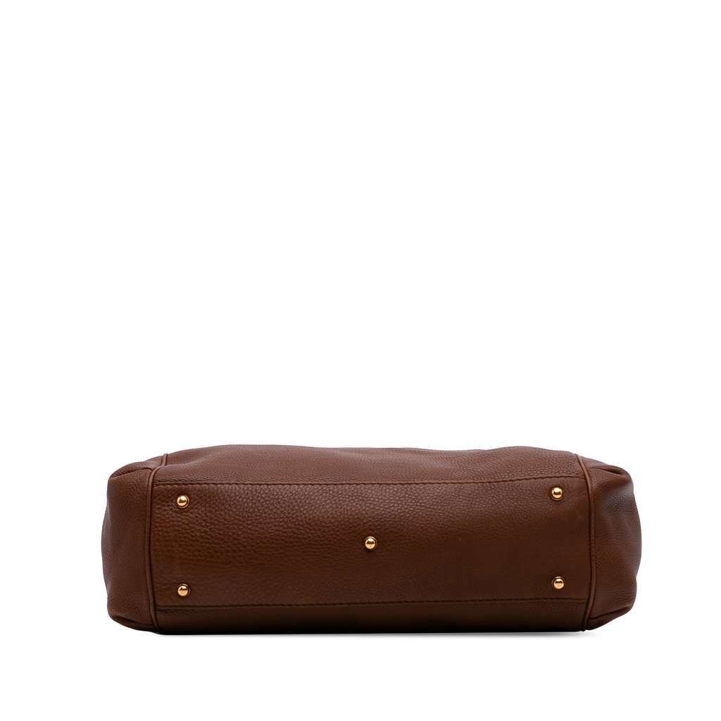 Gucci Medium Leather Ride Top Handle Bag - Image 6