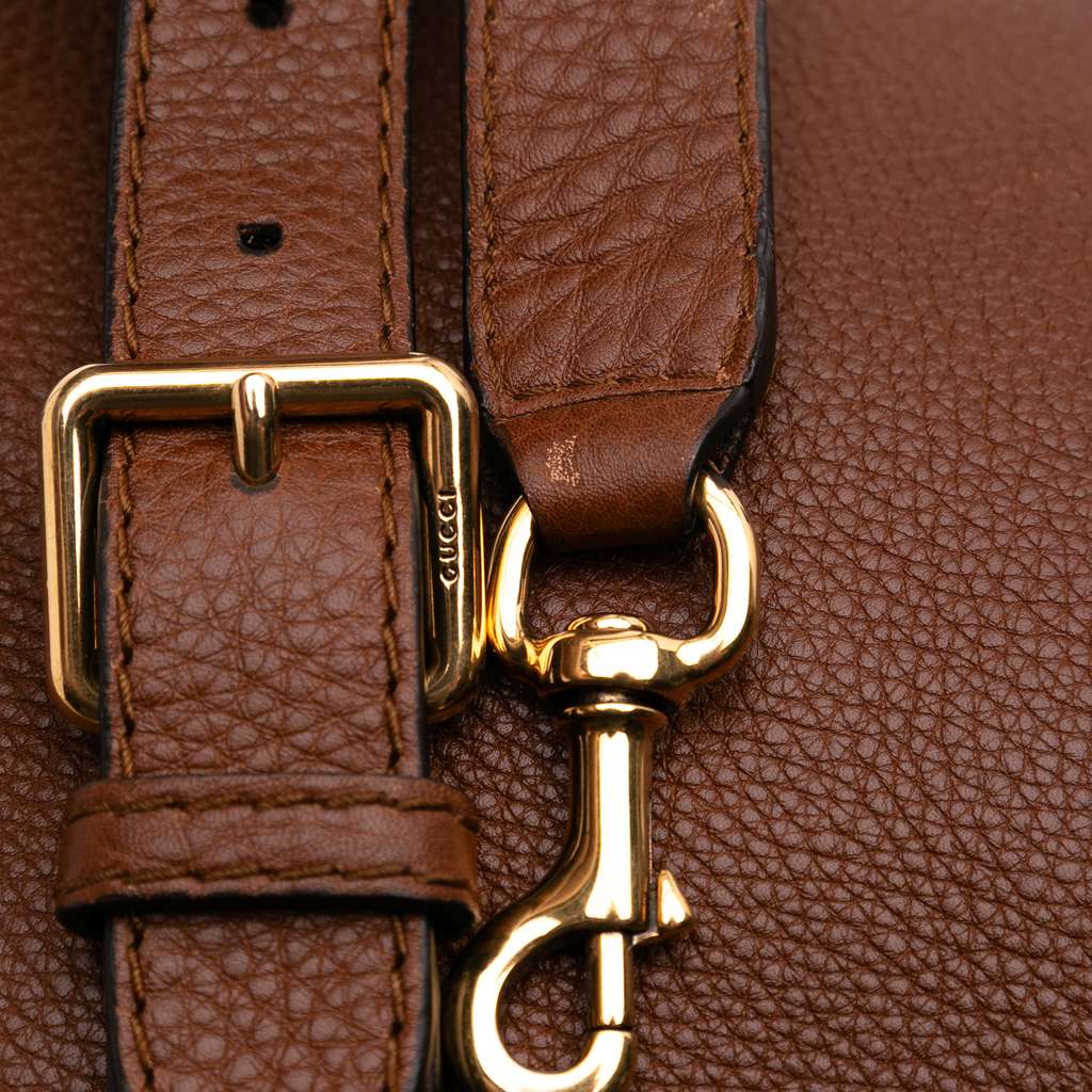 Gucci Medium Leather Ride Top Handle Bag - Image 10