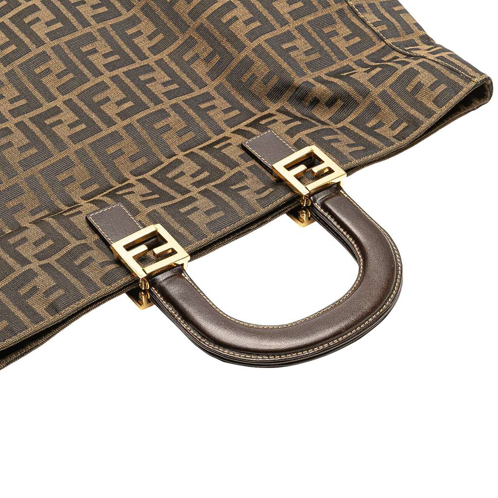 Fendi Large Zucca Canvas Twins Tote - Image 10