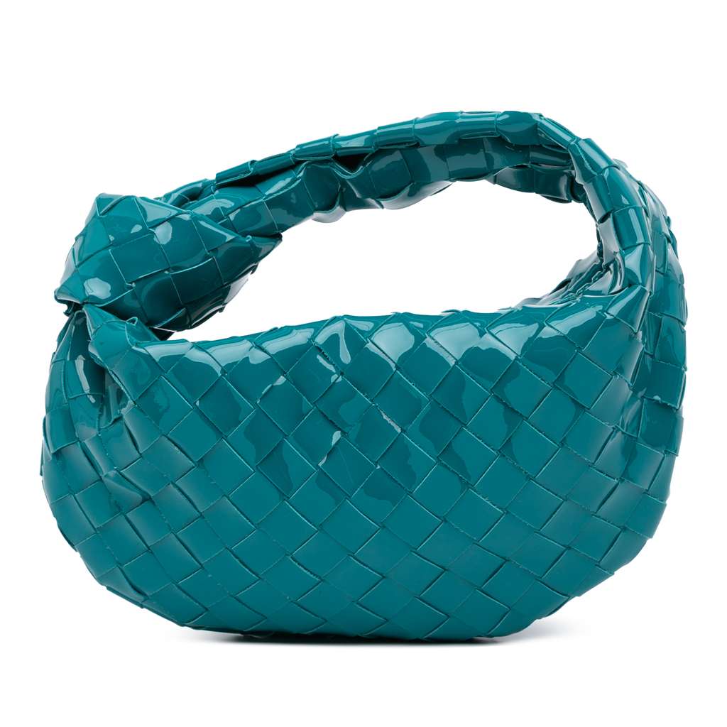Bottega Veneta Mini Patent Intrecciato Jodie