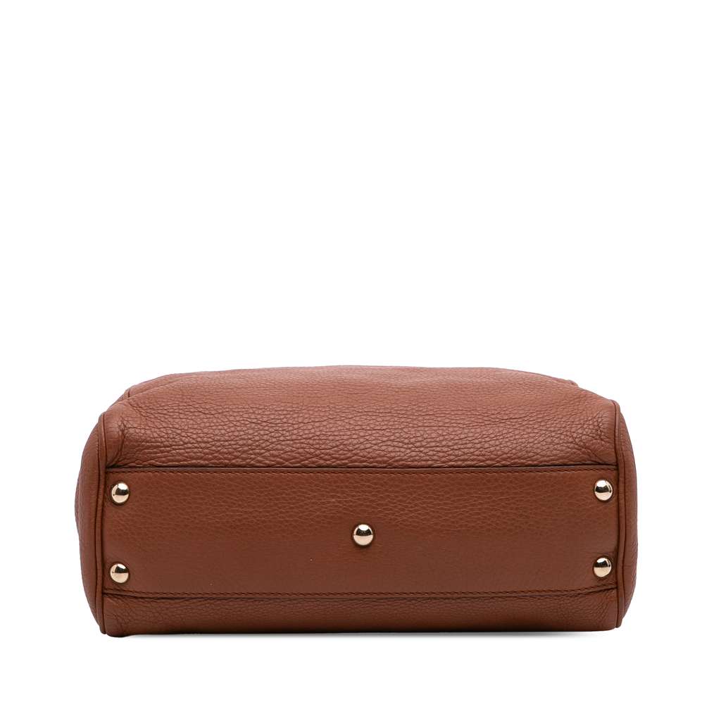 Gucci Small Calfskin Bamboo Shopper Satchel - Image 6