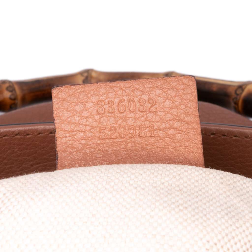 Gucci Small Calfskin Bamboo Shopper Satchel - Detail 1