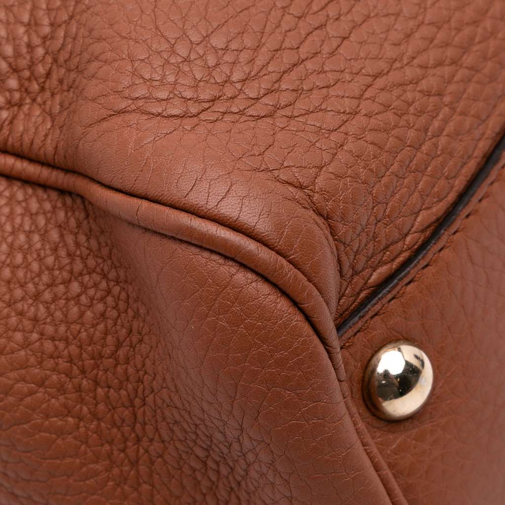 Gucci Small Calfskin Bamboo Shopper Satchel - Image 11