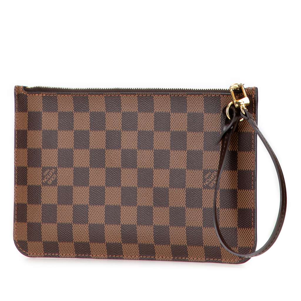 Louis Vuitton Damier Ebene Neverfull Pouch MM - Back view