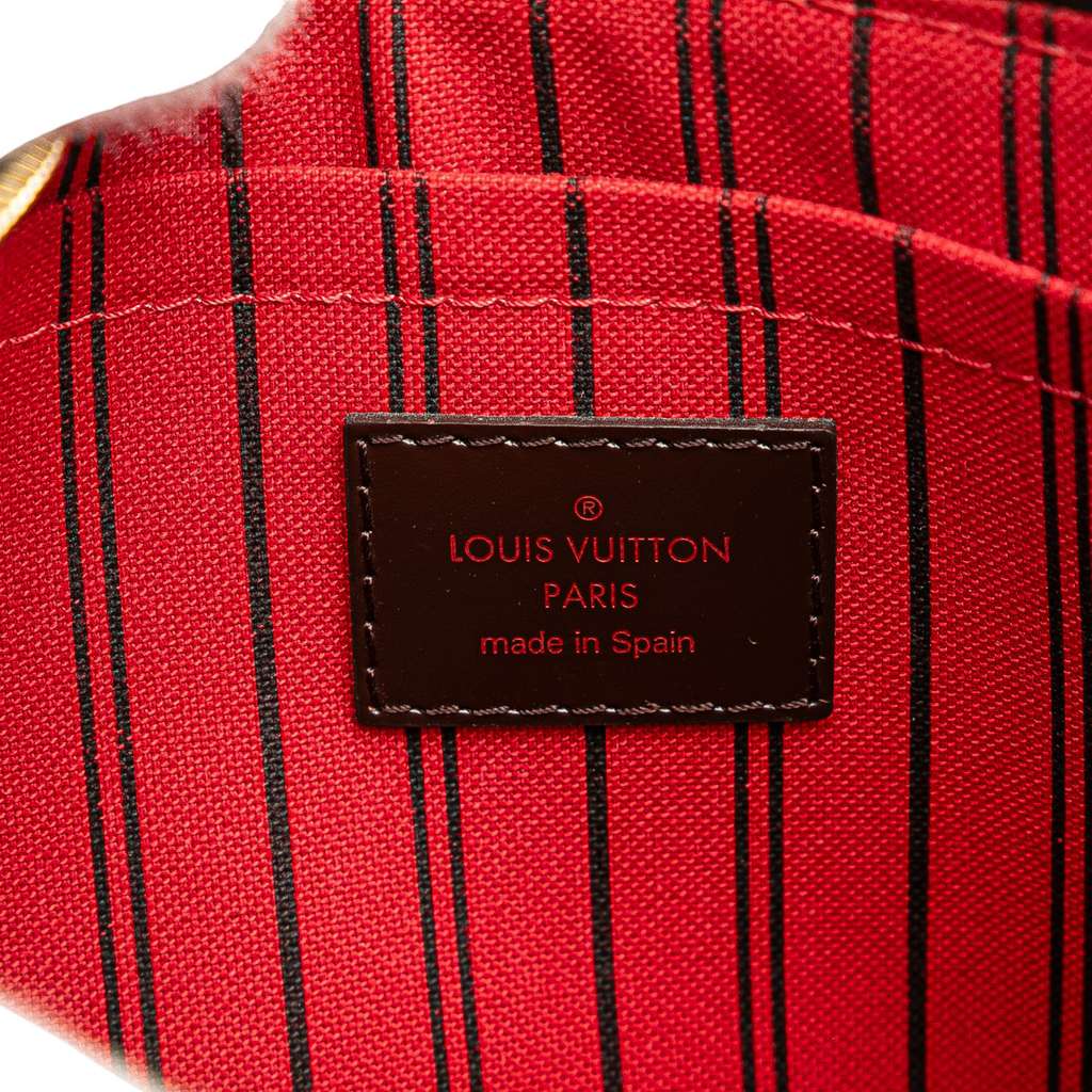 Louis Vuitton Damier Ebene Neverfull Pouch MM - Side view