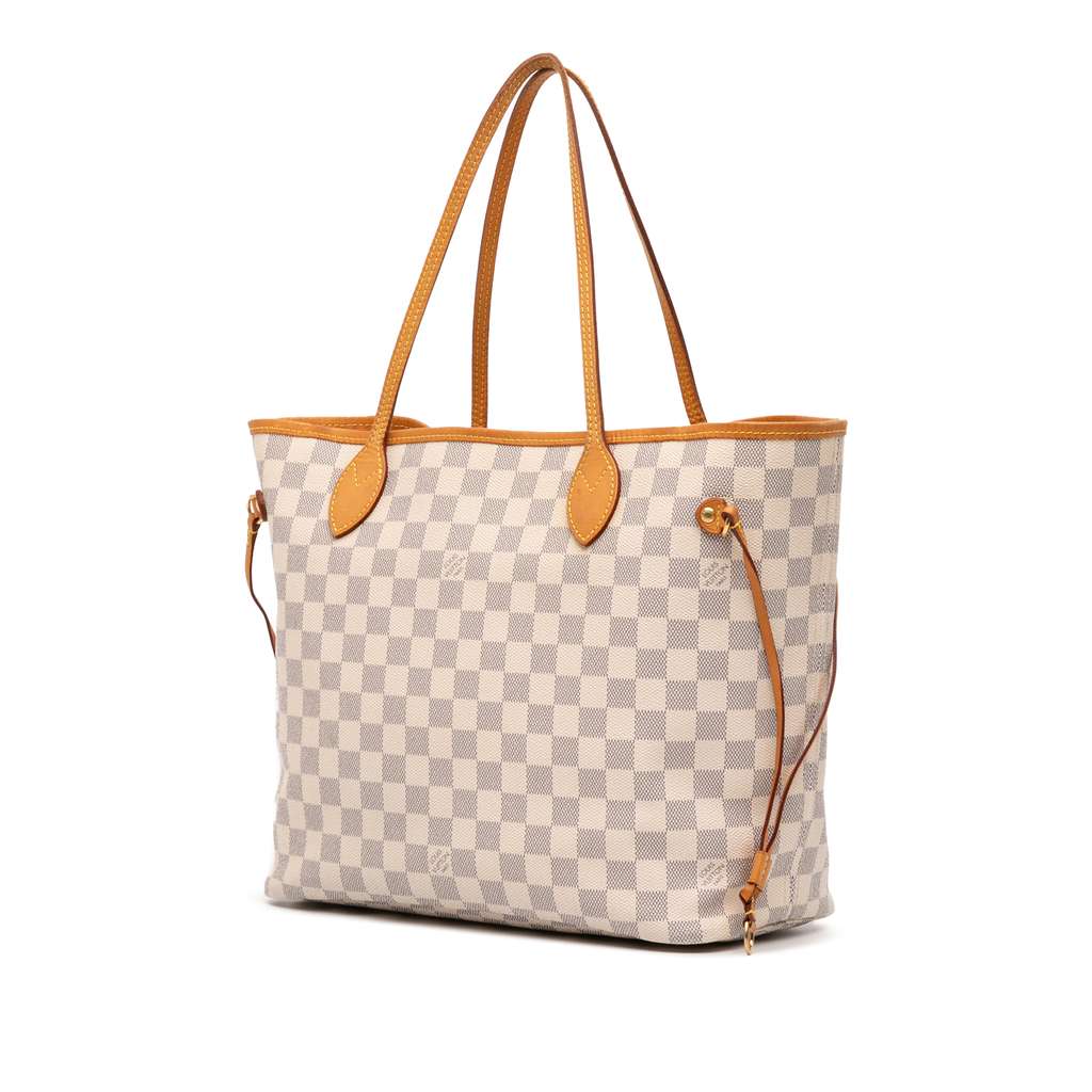 Louis Vuitton Damier Azur Neverfull MM - Back view