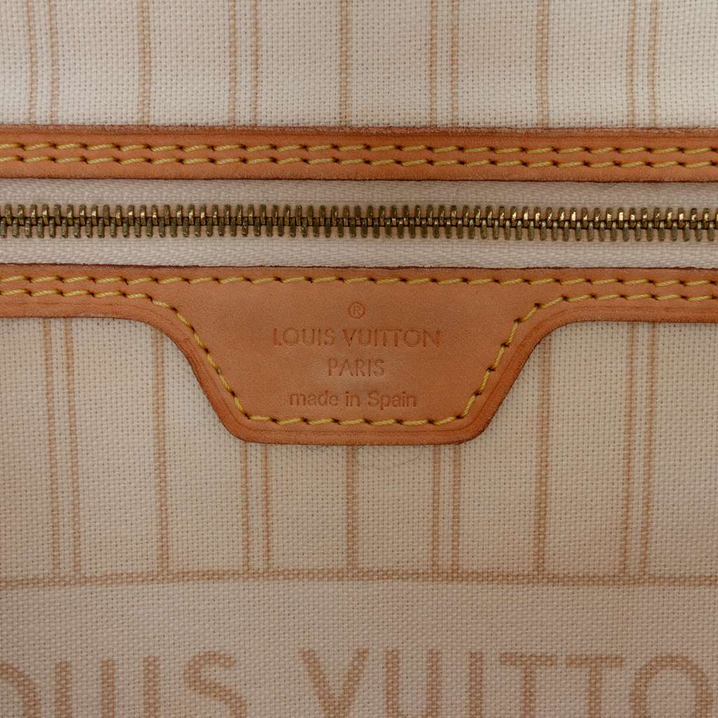 Louis Vuitton Damier Azur Neverfull MM - Side view