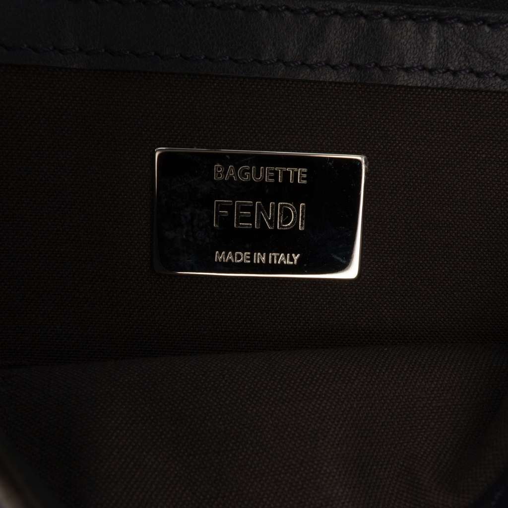 Fendi Zucca Embossed Leather Baguette Satchel - 5