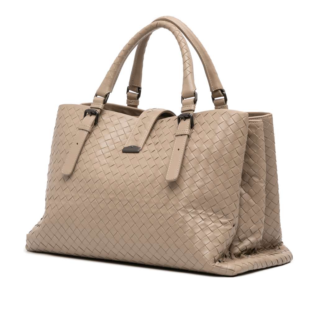 Bottega Veneta Medium Nappa Intrecciato Roma Tote - Back view