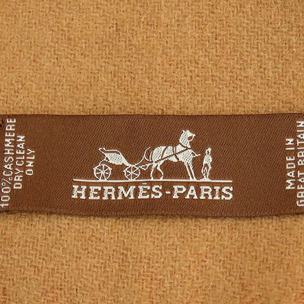 Hermès Casaque Chevron Muffler Cashmere Scarf - Back view