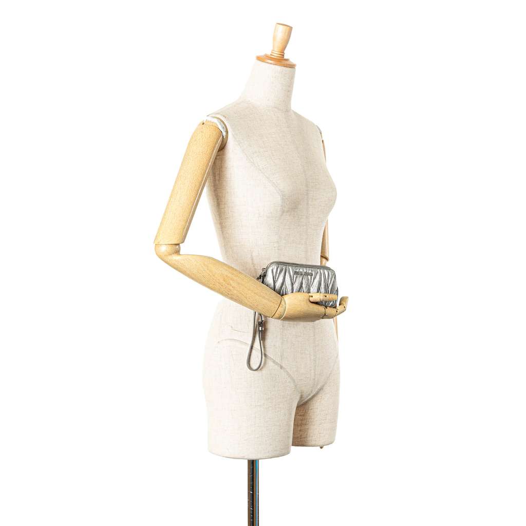 Miu Miu Nappa Matelasse Double Zip Clutch - Image 14