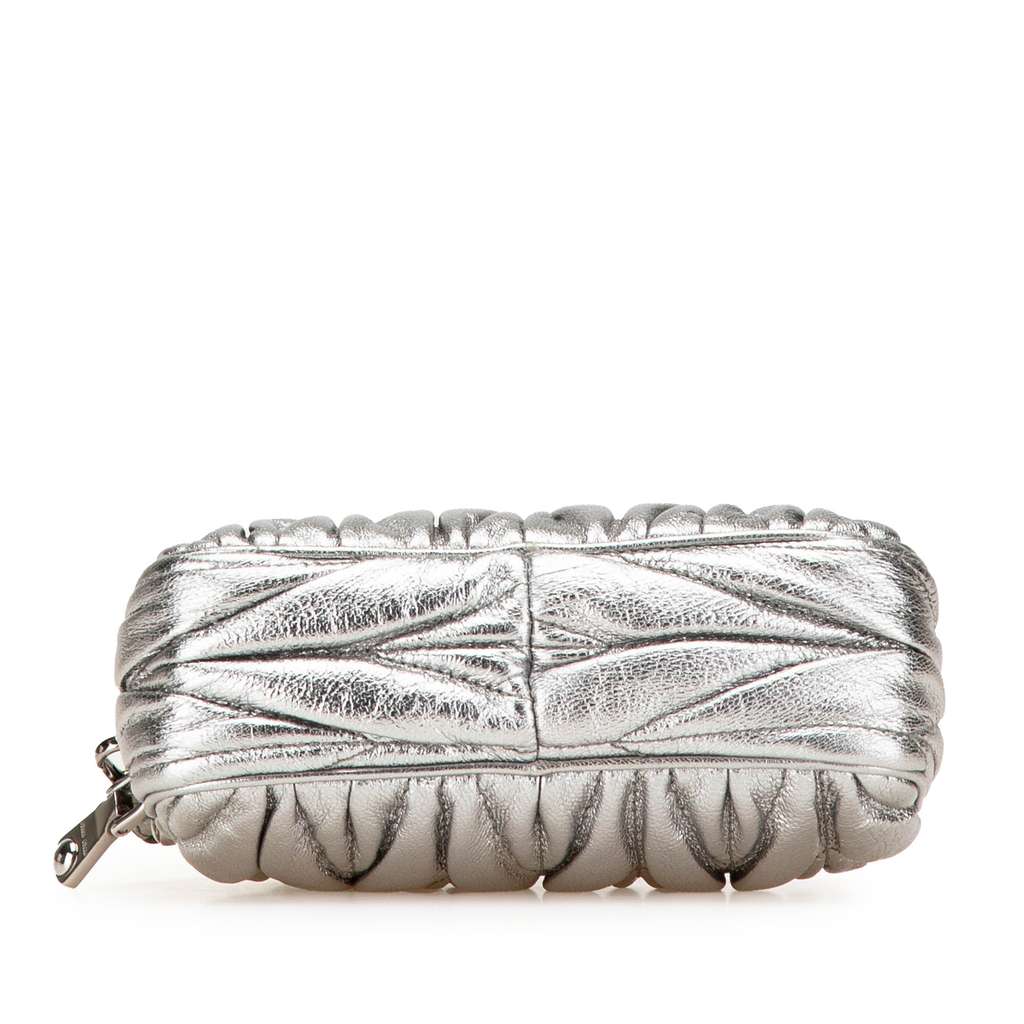 Miu Miu Nappa Matelasse Double Zip Clutch - Image 6