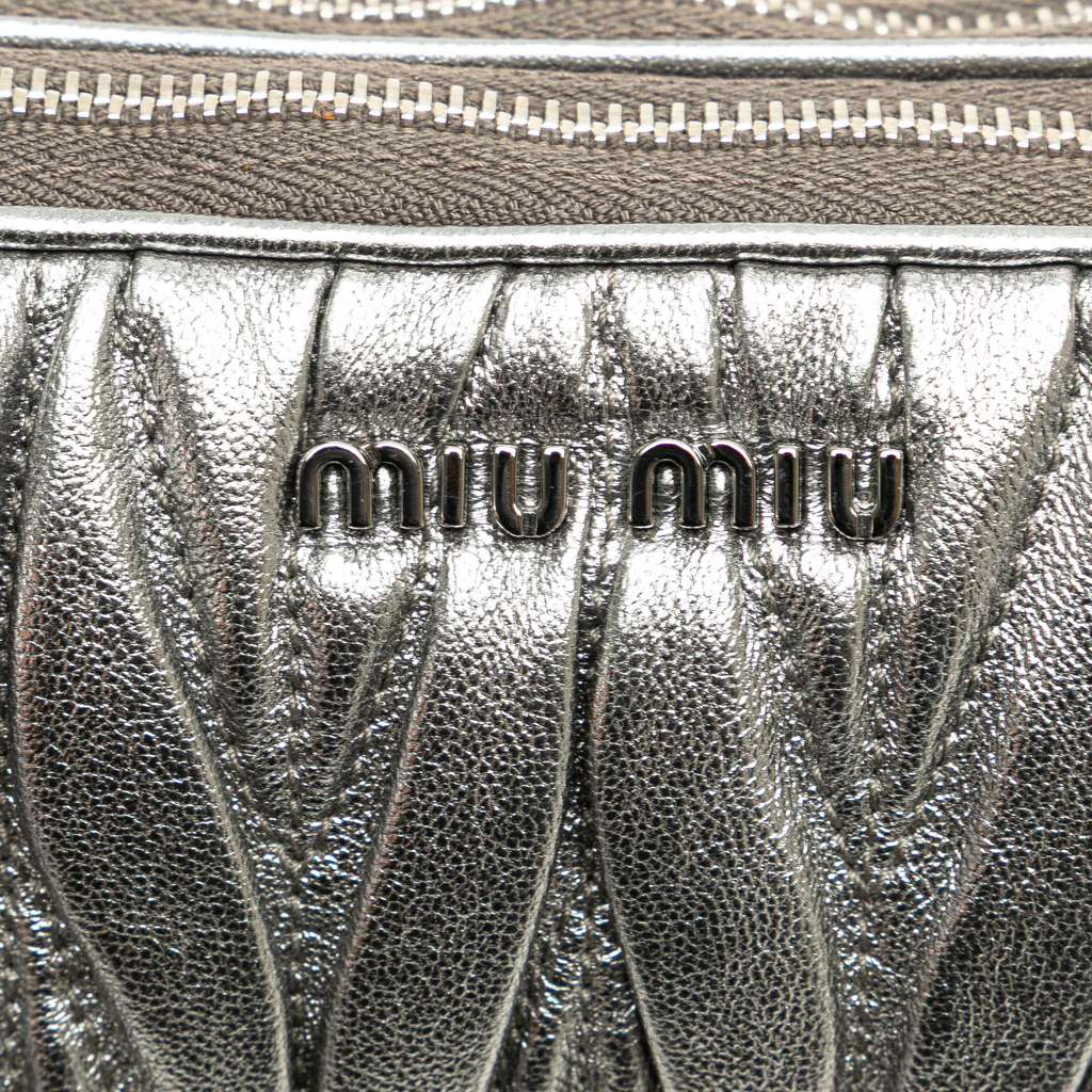 Miu Miu Nappa Matelasse Double Zip Clutch - Image 10