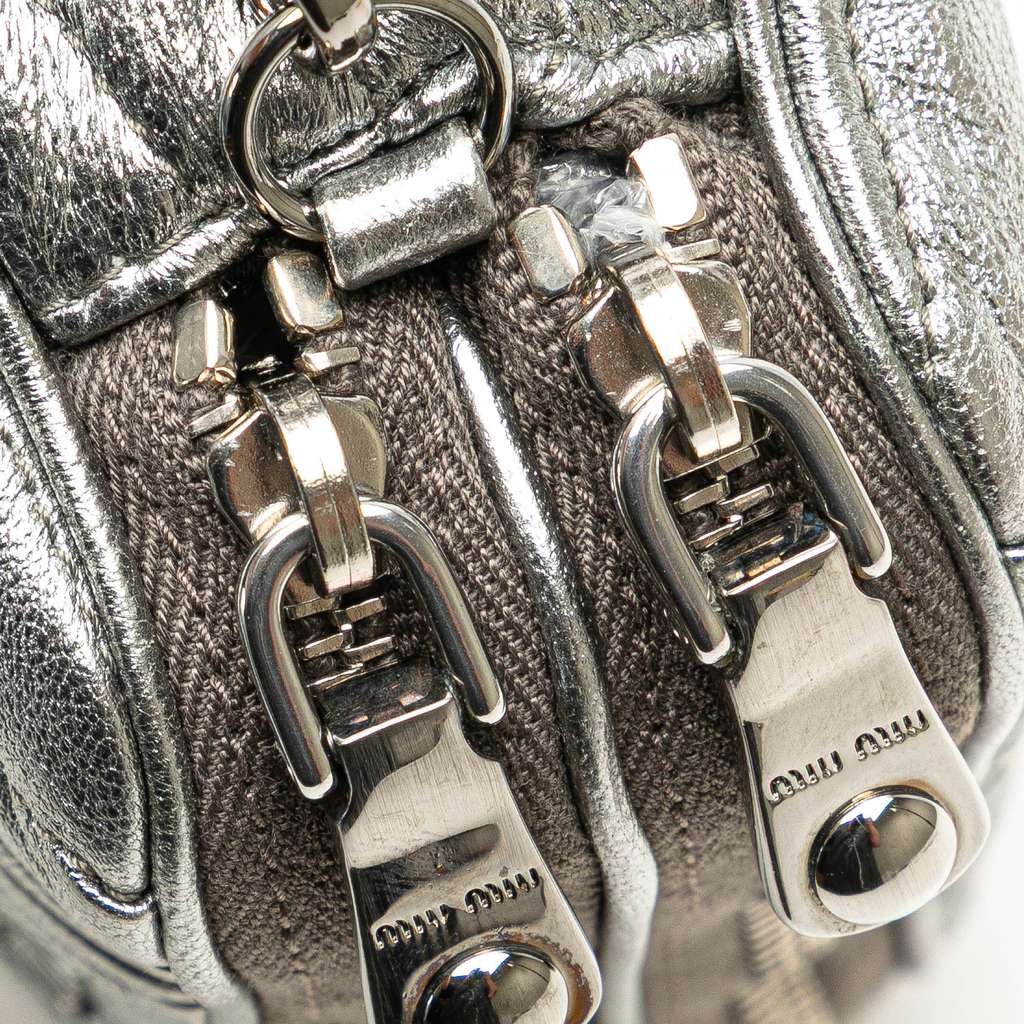 Miu Miu Nappa Matelasse Double Zip Clutch - Image 12