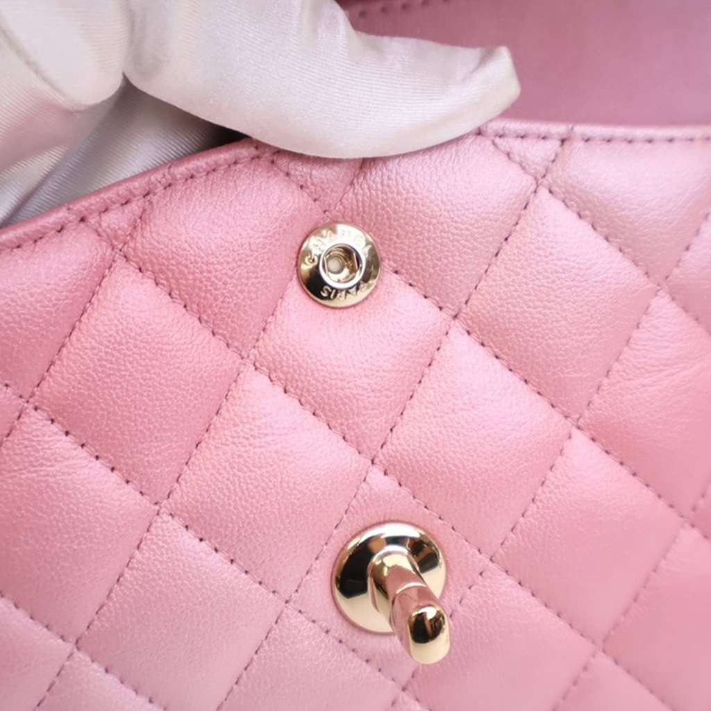 Chanel Medium Classic Iridescent Lambskin Double Flap - Image 10