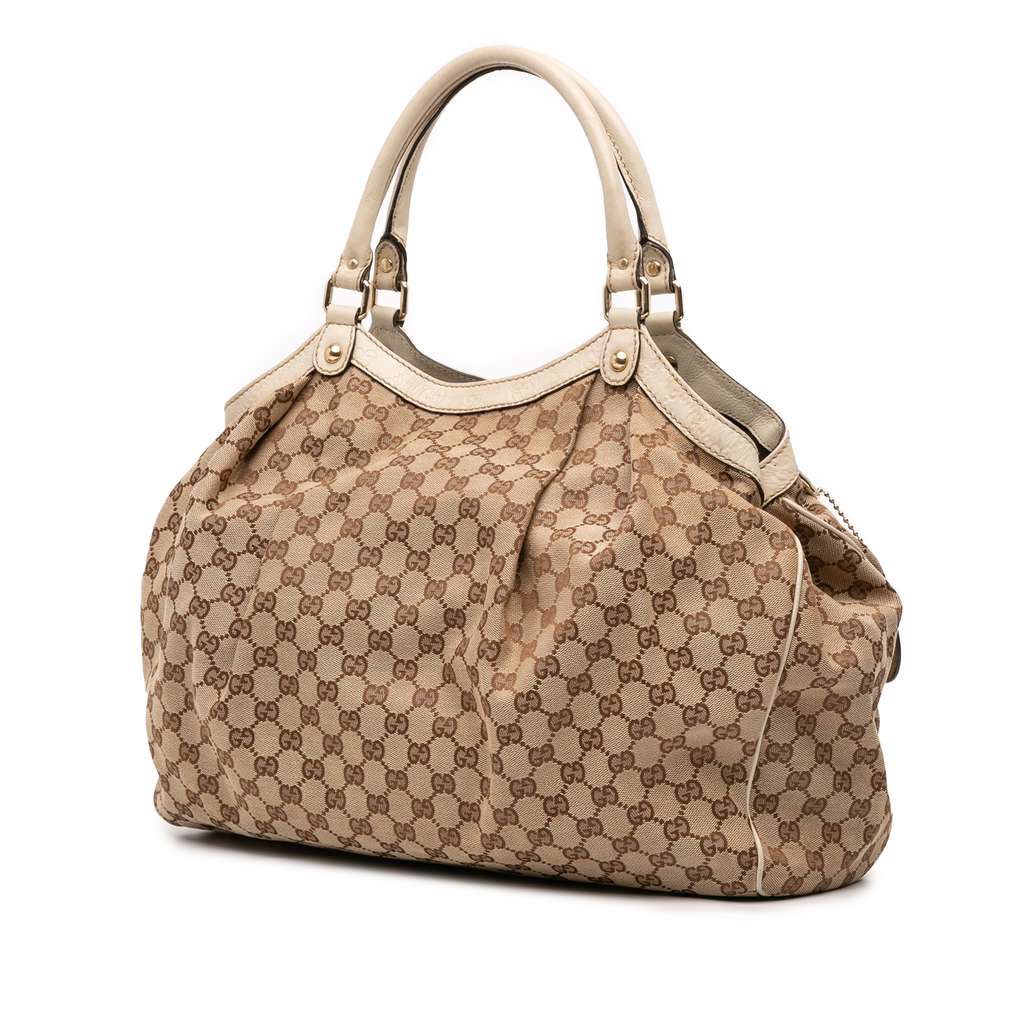 Gucci Large GG Canvas Sukey Tote - Back view
