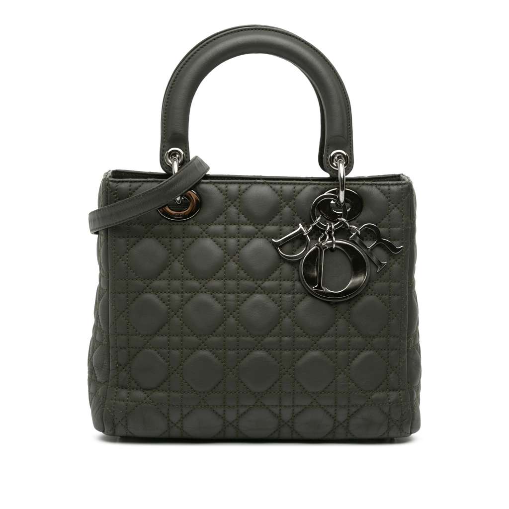Dior Medium Lambskin Cannage Lady Dior