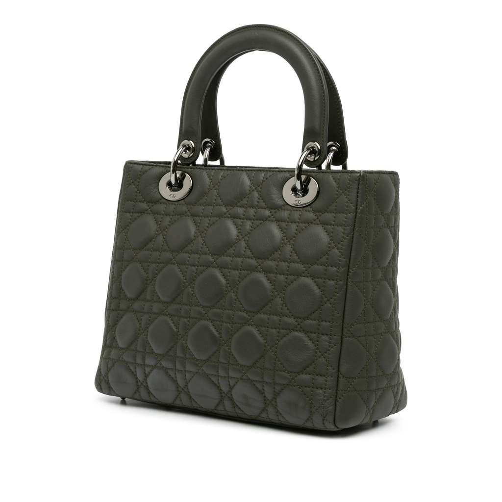 Dior Medium Lambskin Cannage Lady Dior - 2