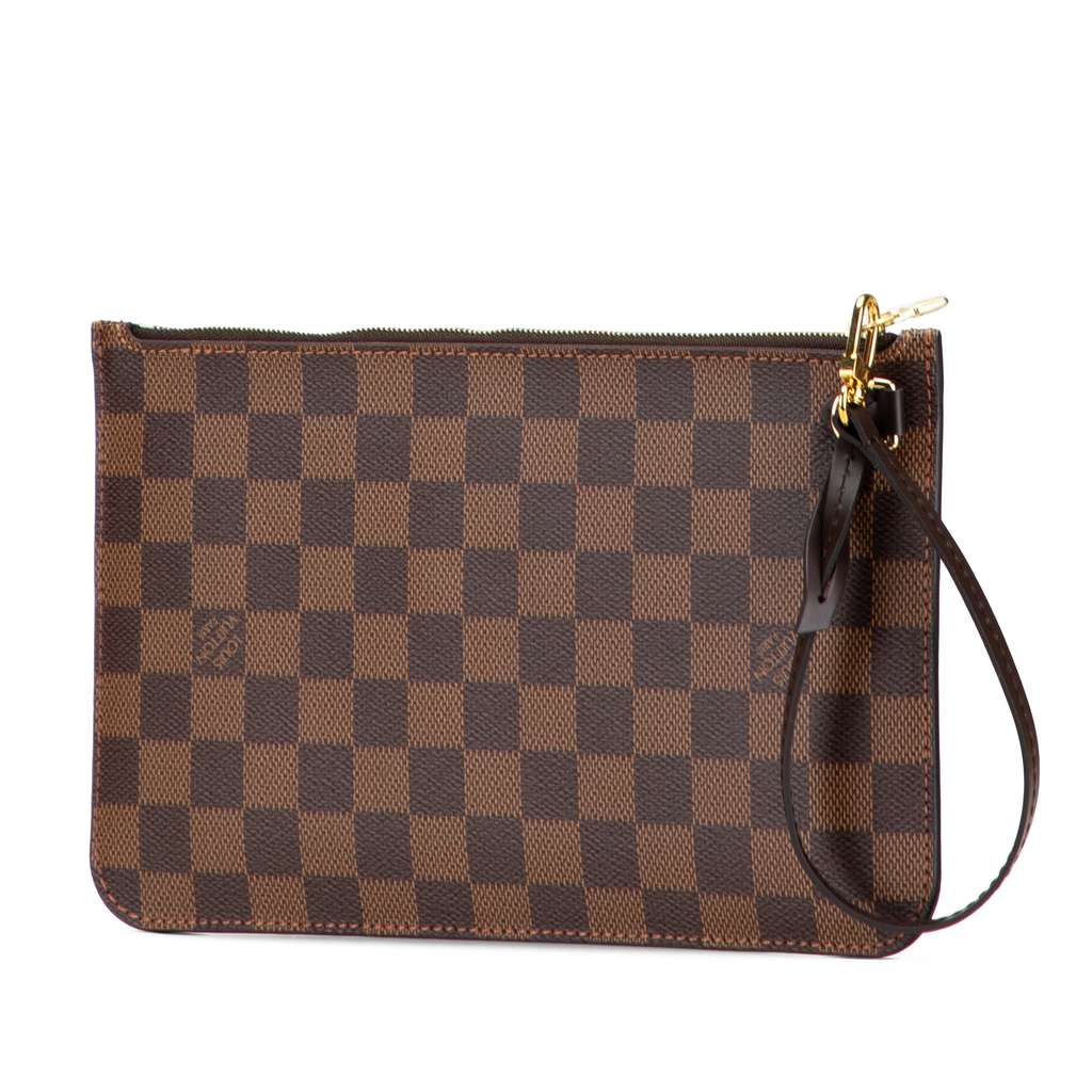 Louis Vuitton Damier Ebene Neverfull Pouch MM - Back view