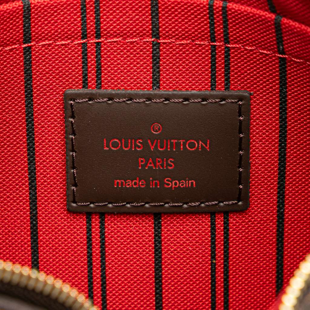 Louis Vuitton Damier Ebene Neverfull Pouch MM - Side view