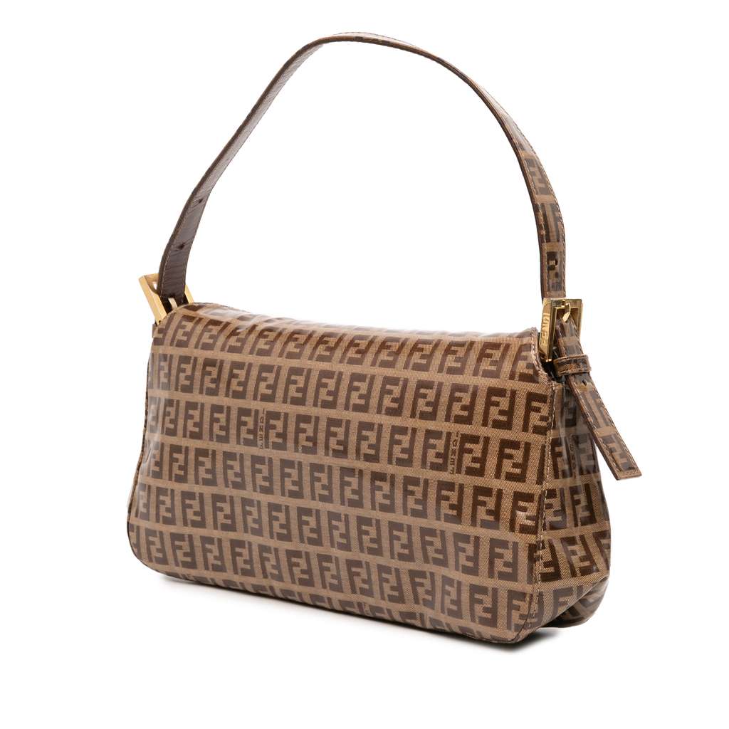 Fendi Zucchino Crystal Double Flap Shoulder Bag - 2