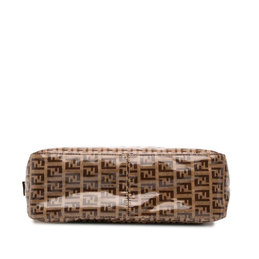 Fendi Zucchino Crystal Double Flap Shoulder Bag - 3