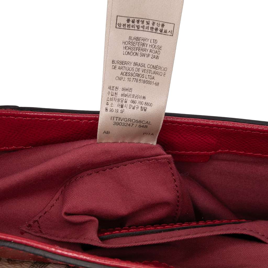 Burberry Patent Leather and Haymarket Check Coated Canvas Maydown Crossbody - Detail 1