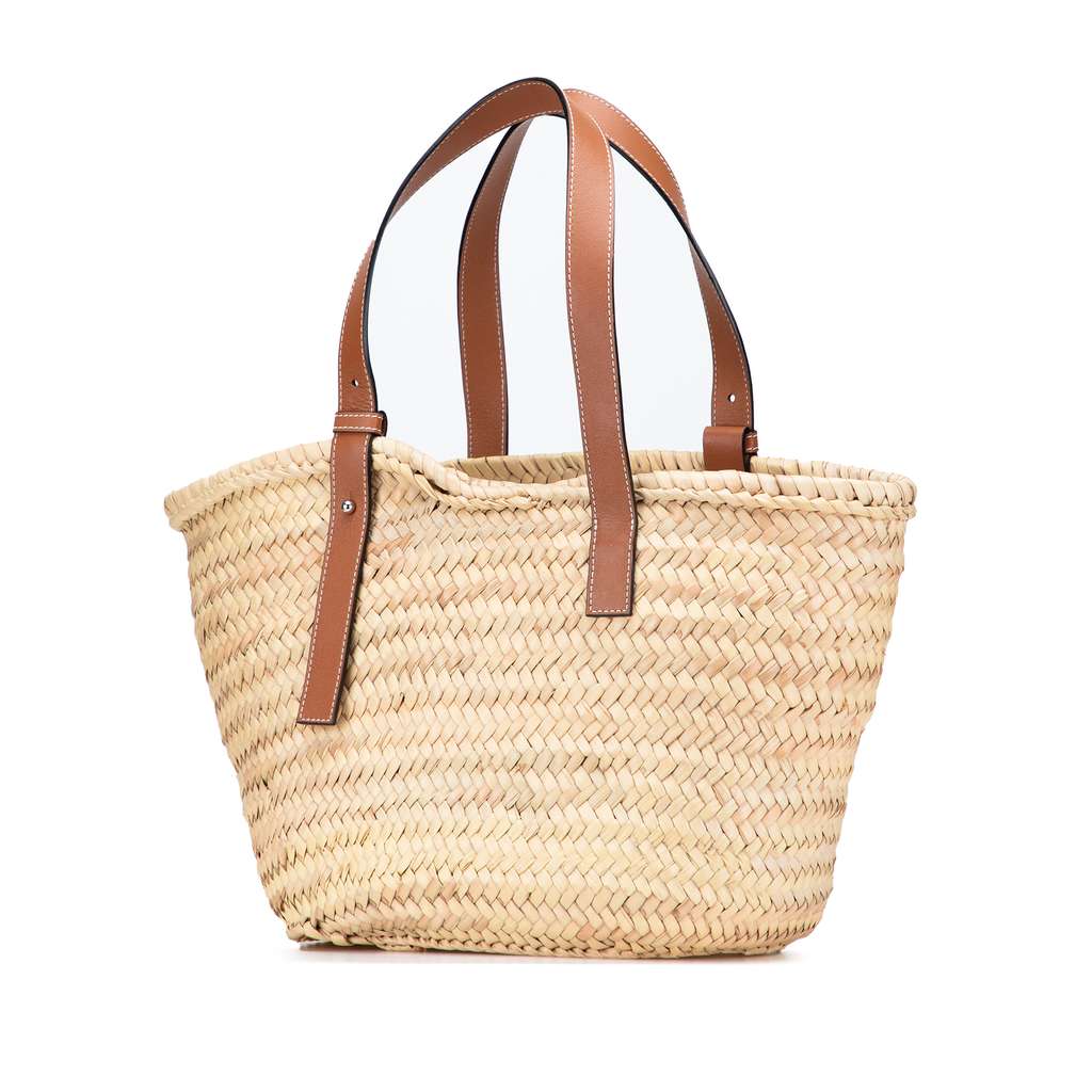 Loewe Medium Raffia Basket Tote - Back view