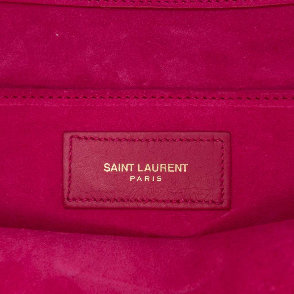 Saint Laurent Leather Chyc Ligne Clutch - Side view