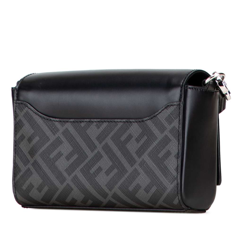 Fendi Leather and Coated Canvas FF Squared Compact Bag - Back view