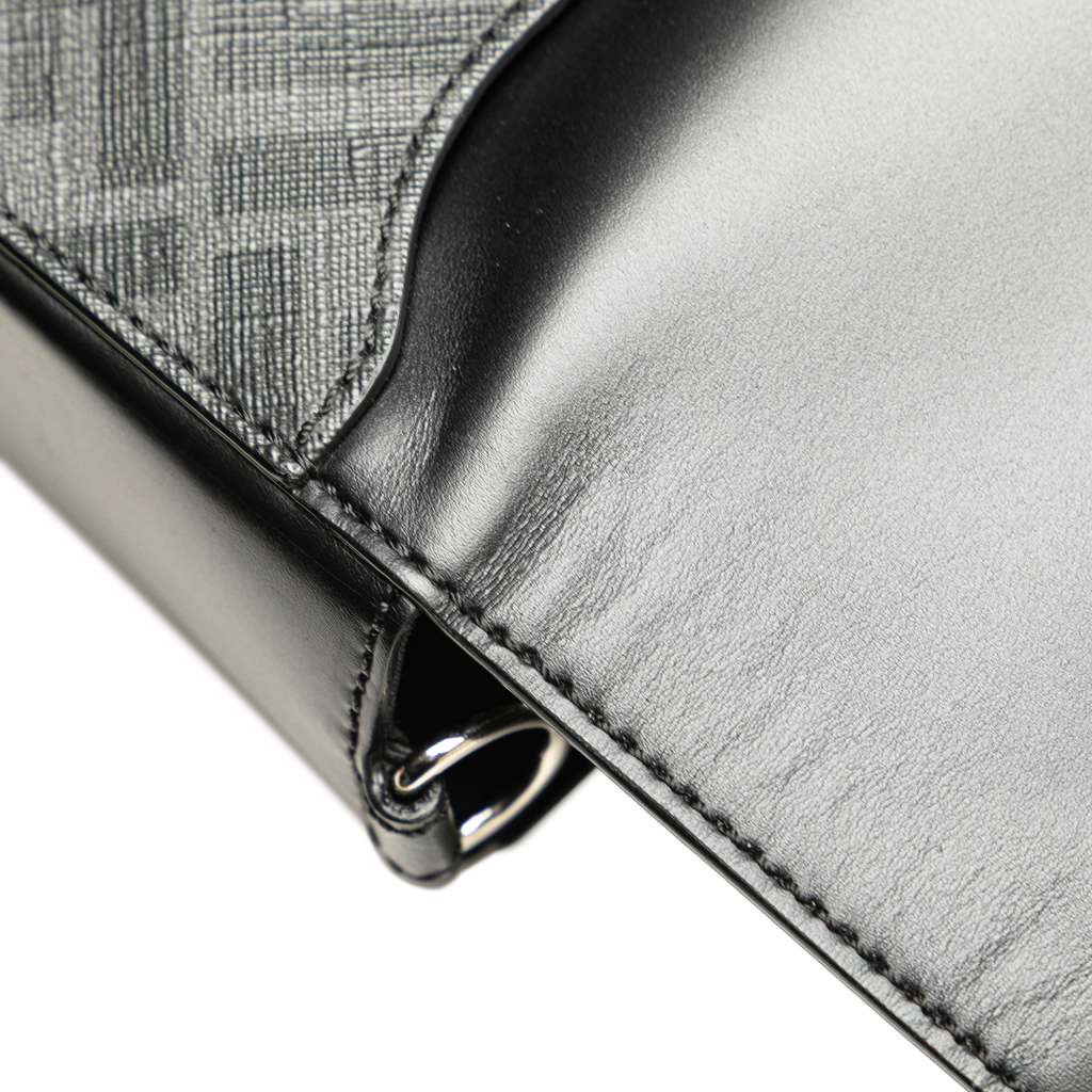 Fendi Leather and Coated Canvas FF Squared Compact Bag - Image 10