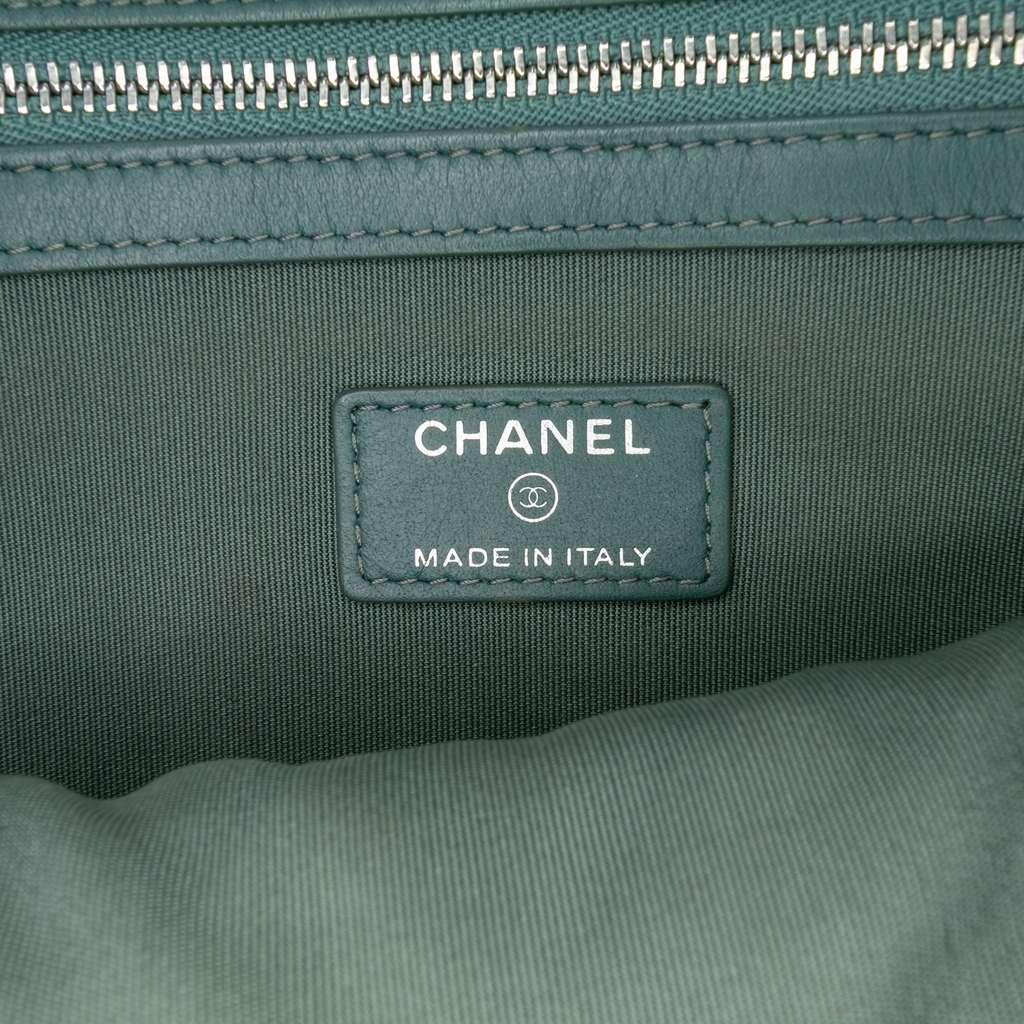 Chanel Large Quilted Caviar O Case Clutch - Side view