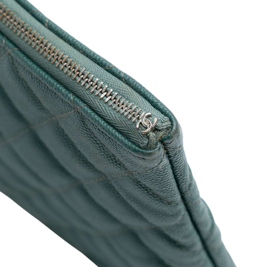 Chanel Large Quilted Caviar O Case Clutch - Image 11