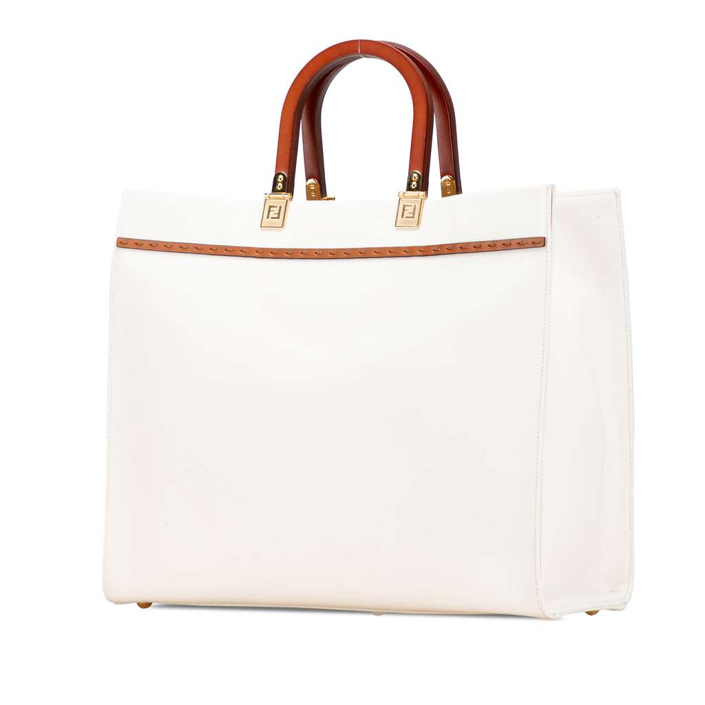 Fendi Medium Canvas Sunshine Shopper Tote - 2